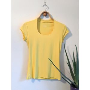 Yellow scoop neck blouse
